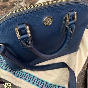 Tory Burch blue purse & dust bag excellent preloved condition